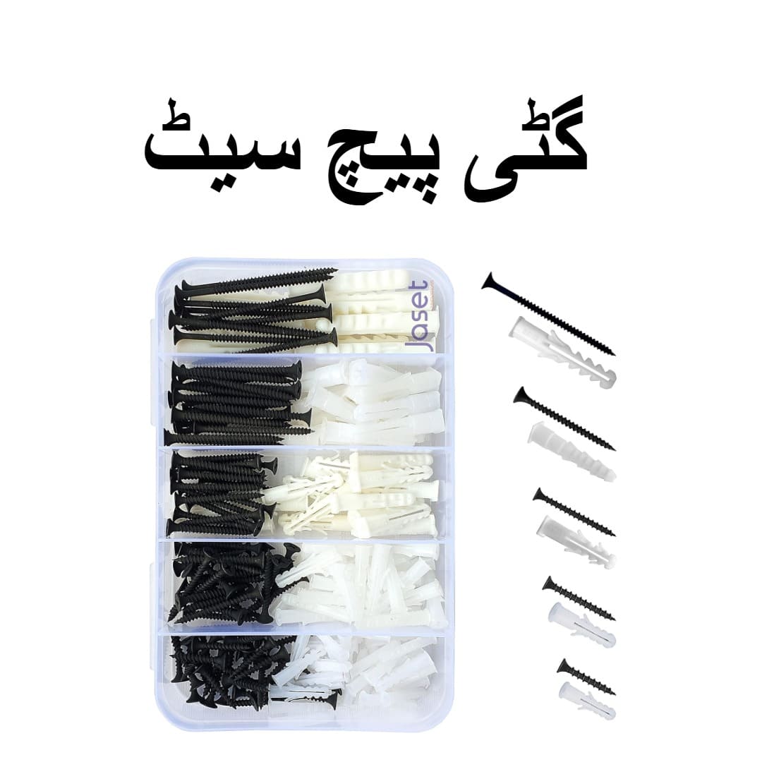 Drywall Screw and Rawal Plug Set – Wall Fixing Screws with Plastic Plugs for Mounting and Installation