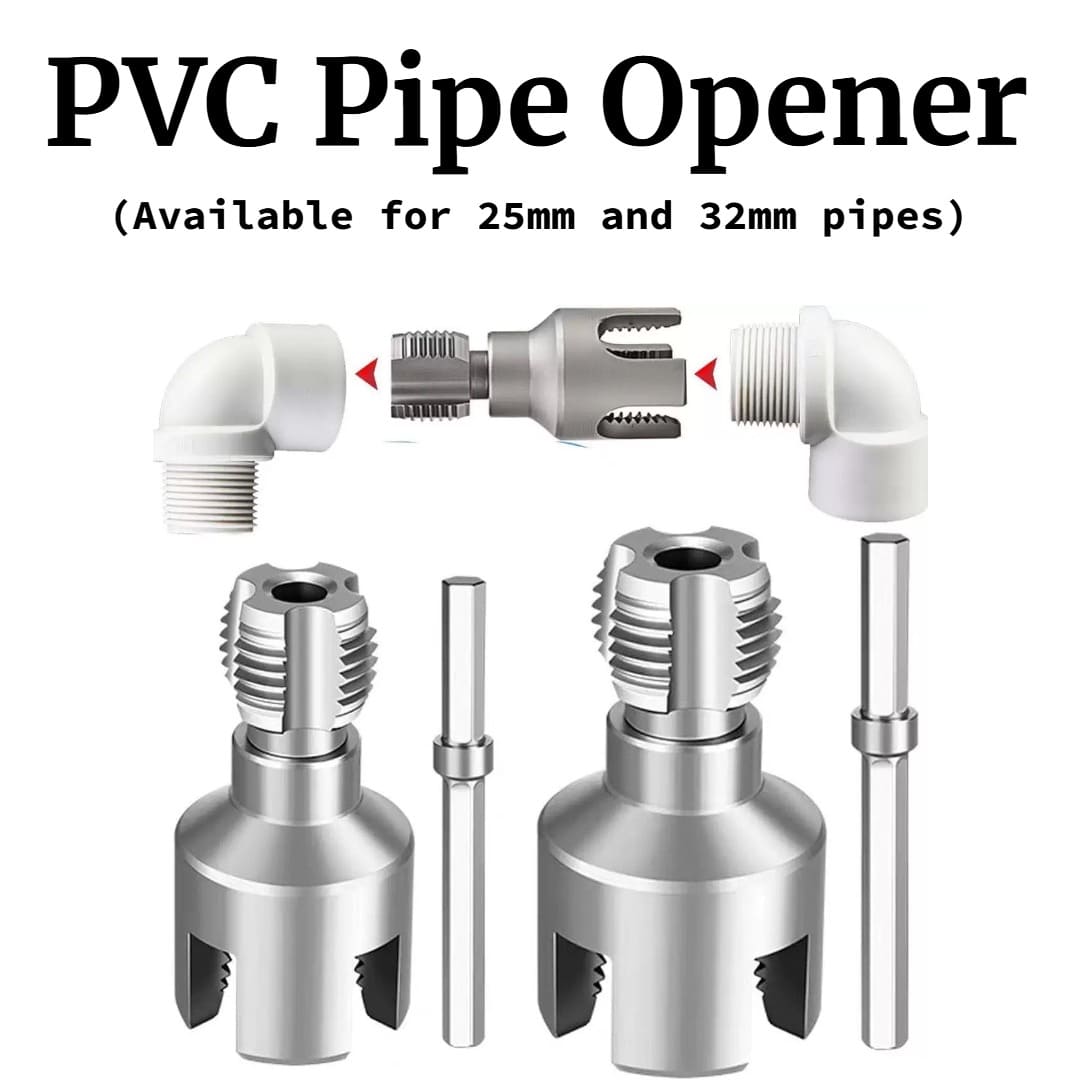 2 in 1 PVC Pipe Opener 32mm External Pipe Threading Kit – 1/2 and 3/4 Inch Plumbing Threading Tool