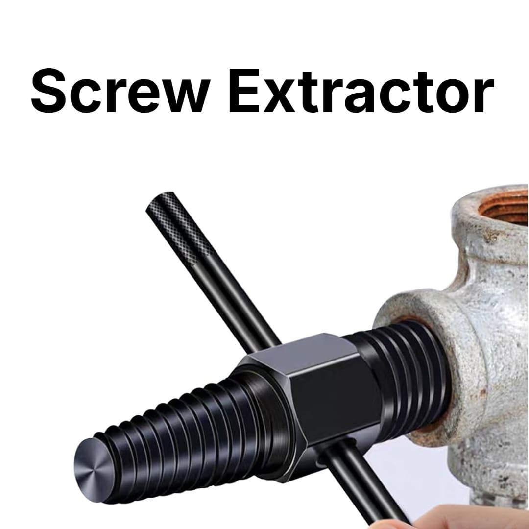Broken Pipe Removal Screw Extractor – Tool for Removing Broken Pipe Nipples, Screws and Threaded Fittings