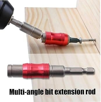 Magnetic Pivot Drill Bit Holder 1/4 Inch Hex – Flexible Screwdriver Bit Holder for Drills and Impact Drivers