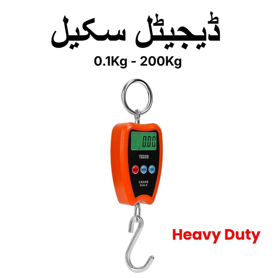 Mini Crane Scale 0.1–200Kg – Digital Hanging Weighing Scale for Warehouse, Workshop and Industrial Use