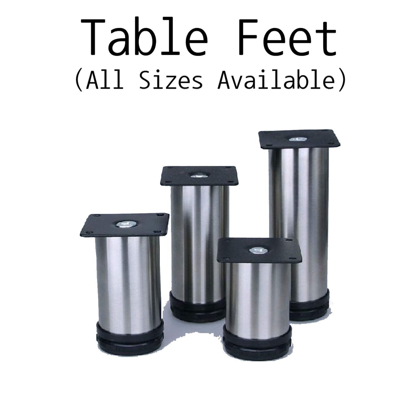 Stainless Steel Adjustable Furniture Feet/Table Legs ? 4 Pcs Set (All Sizes)
