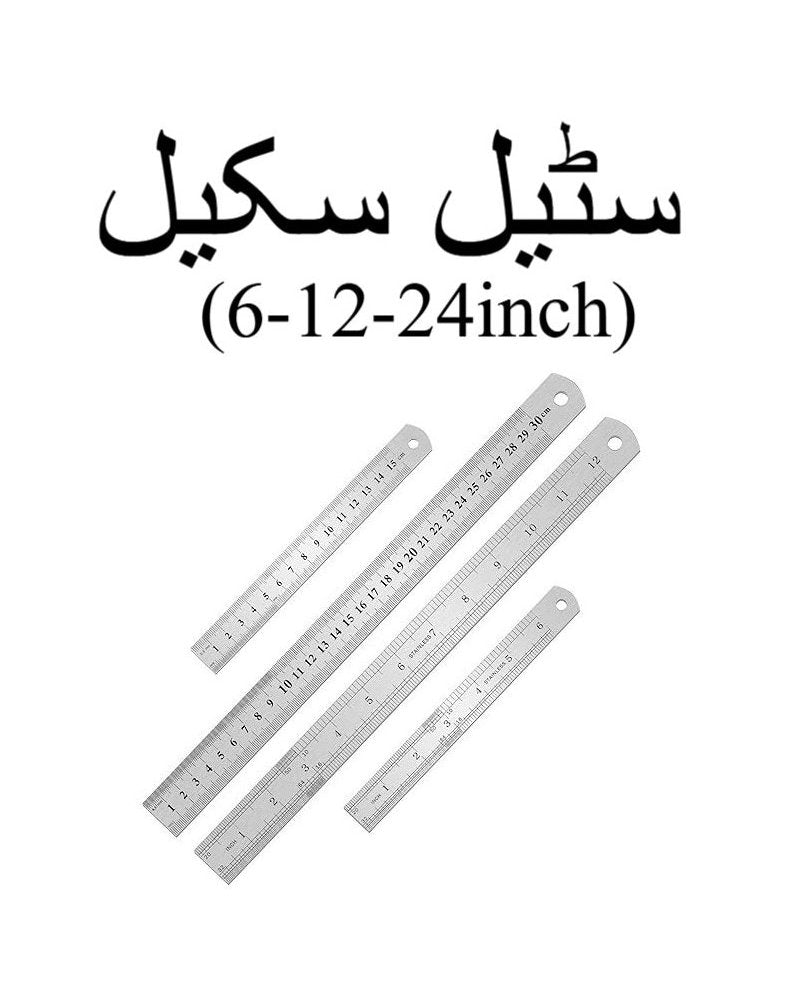 steel measuring scale  6 inch 12 inch 24 inch durable ruler for accurate measurements