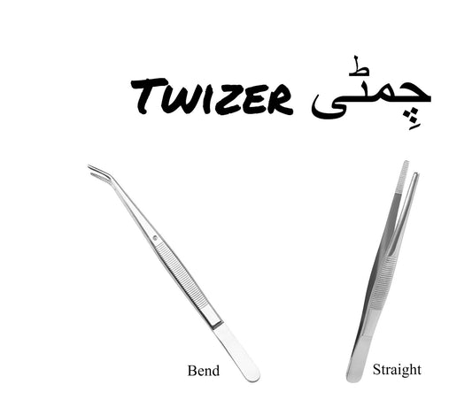 straight and bent tweezers set  precision tools for detailed work