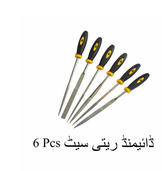 6piece diamond file set  precision files for metal glass and wood