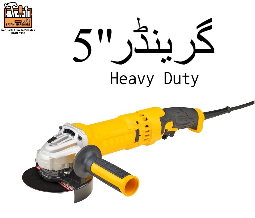 Angle Grinder (5Inch Heavy Duty) Yellow ? Versatile Grinding and Cutting Tool