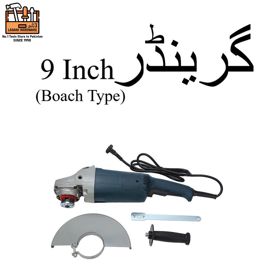 Heavy Duty Angle Grinder 9 Inch 2200W Blue ? Versatile Grinding and Cutting Tool