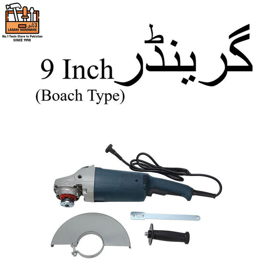 Heavy Duty Angle Grinder 9 Inch 2200W Blue ? Versatile Grinding and Cutting Tool