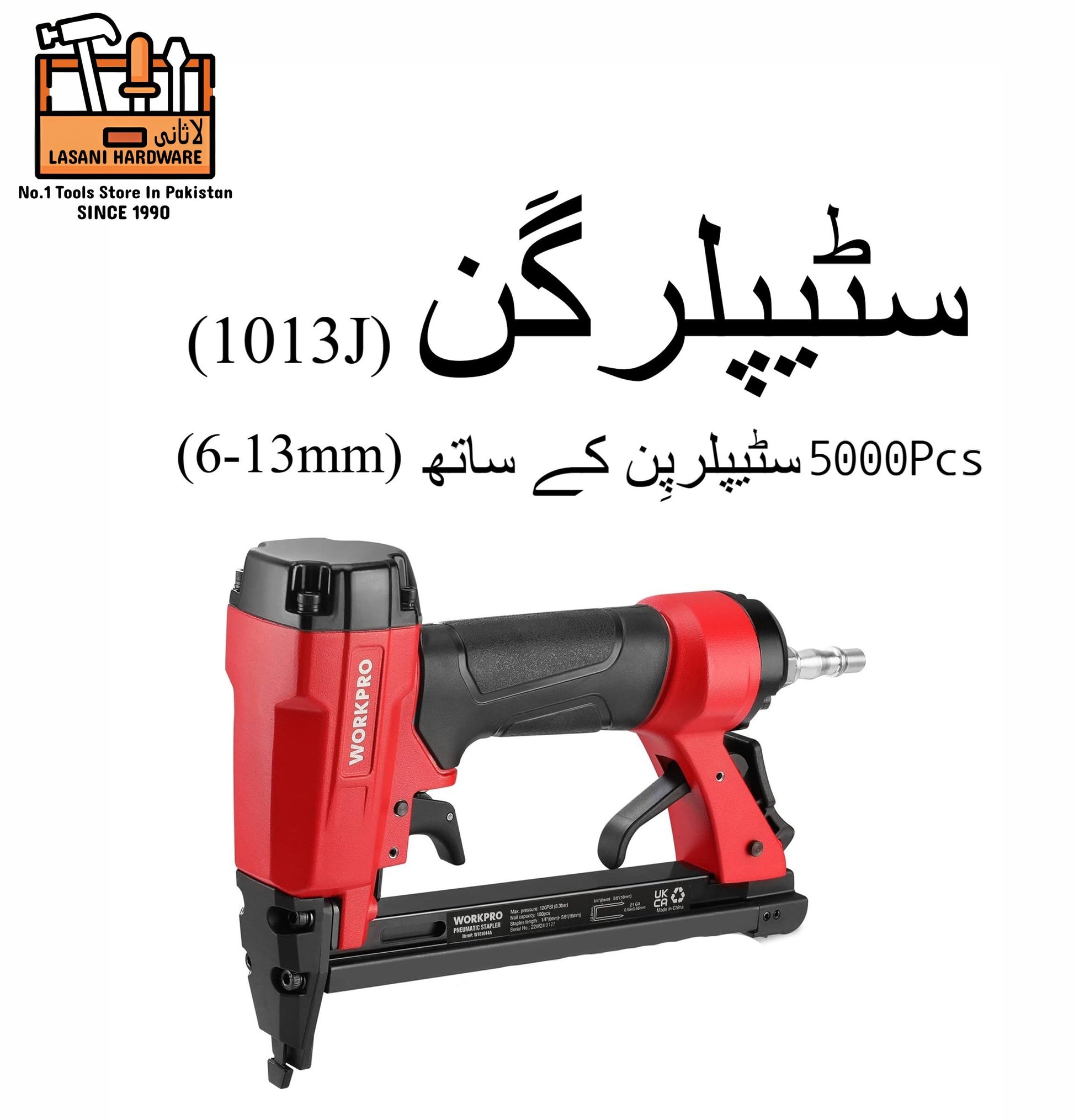 Air Stapler Gun 1013 (6-13mm) ? High-Precision Pneumatic Stapler for Upholstery & Woodworking